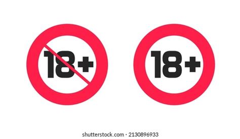 Icon 18 Plus Age Restriction Sign Stock Vector Royalty Free