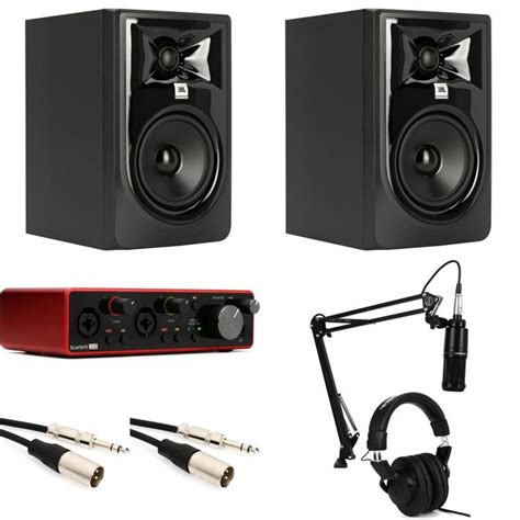 Focusrite Scarlett 2i2 Gen 3 JBL LSR 305 And AT 2020 Studio Bundle