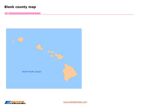 Hawaii county map - Editable PowerPoint Maps