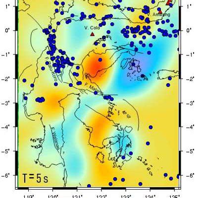 Rayleigh Wave Group Velocity Map With Period S In Sulawesi Island