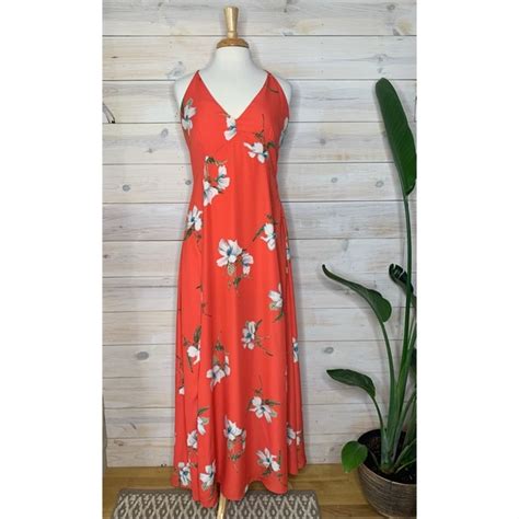 Sugarlips Dresses Coral Maxi Dress With Spaghetti Straps And