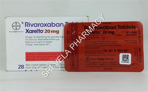 Xarelto 20mg Tablet At ₹ 980box In Madurai Id 26160253633