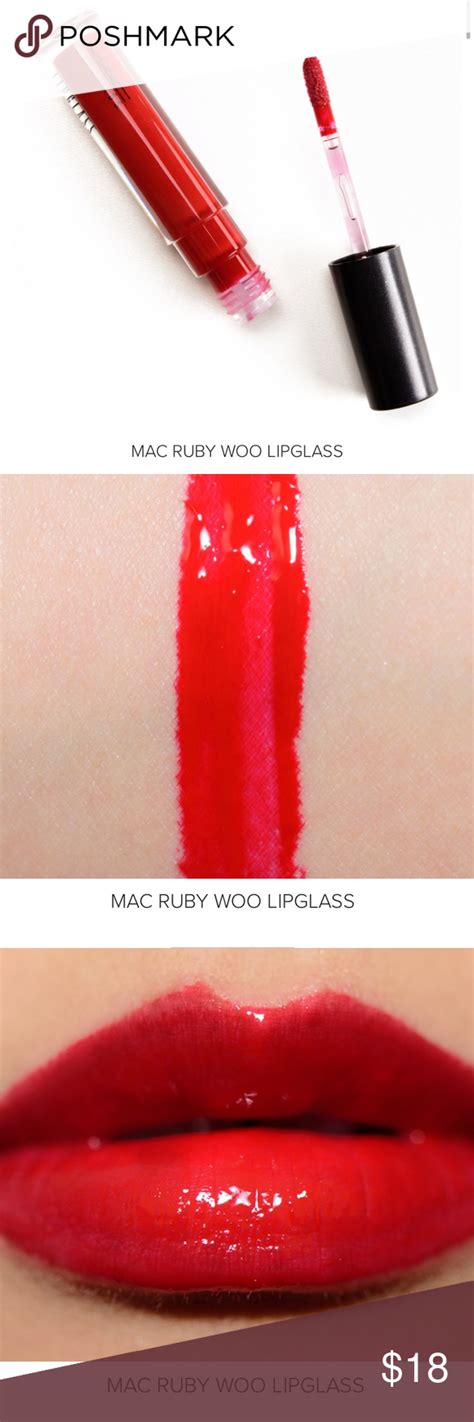 🆕 Mac Ruby Woo Lipglass Lipgloss Mac Ruby Woo Ruby Woo Lip Balm Gloss