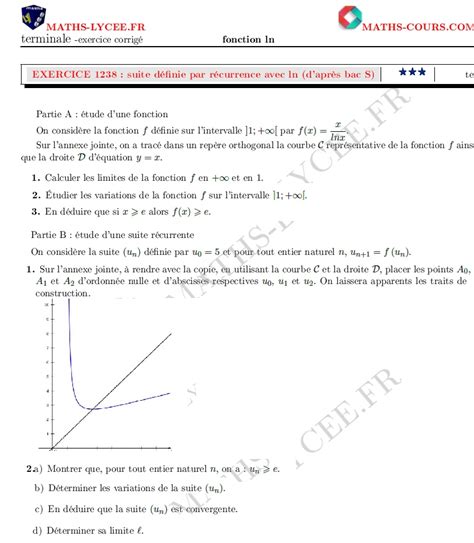 MATHS LYCEE FR exercice corrigé maths terminale spécialité Suite