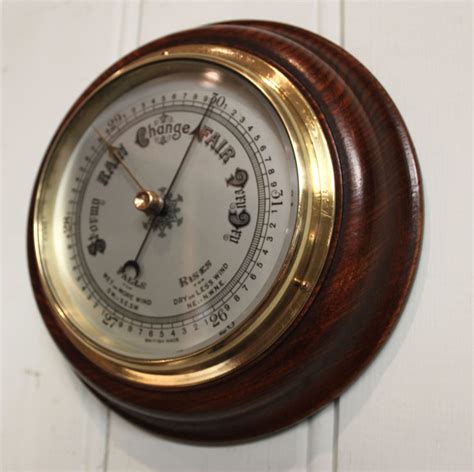 Antiques Atlas Circular Oak Aneroid Barometer