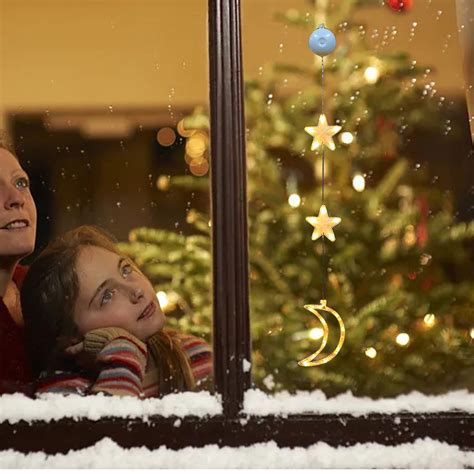 Daihomee Chirstmas Theme Window Lights with Suction Cup Battery ...