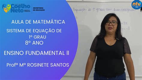 Aula Do Ano Ensino Fundamental Ll Matem Tica Sistema De Equa O