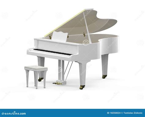 White grand piano stock illustration. Illustration of classical - 18250024