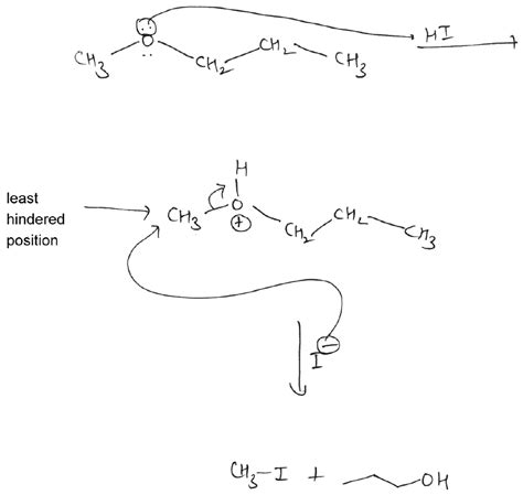 When Methoxy Propane Reacts With Hi What Are The Product