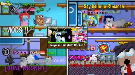 Top 15 Auto Clicker Expose 2 Mods Came GOT BANNED Growtopia YouTube