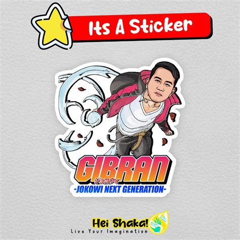 Jual Stiker Gibran Jokowi Next Generation Sticker Boruto Rakabuming