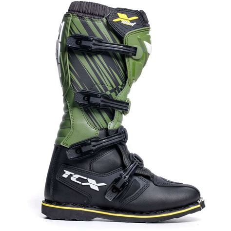 Stivali Moto Cross Off Road Tcx X Blast Nero Verde Giallo Vendita