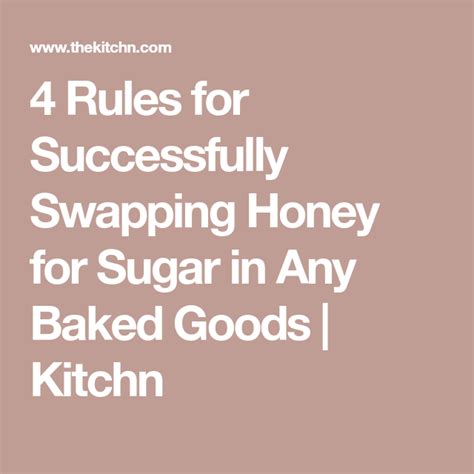 4 Rules For Swapping Honey For Sugar In Baked Goods