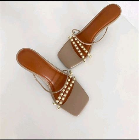 Nakedsol Jane Heels Latte Size Fesyen Wanita Sepatu Di Carousell