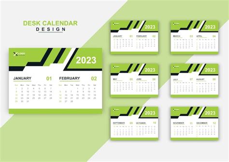 Premium Vector Real Estate Business 6page Desk Calendar Design