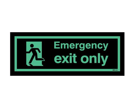 Xtra Glo Emergency Exit Only Signs