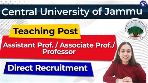 Central University Jammu Recruitment Teaching Positions Latest