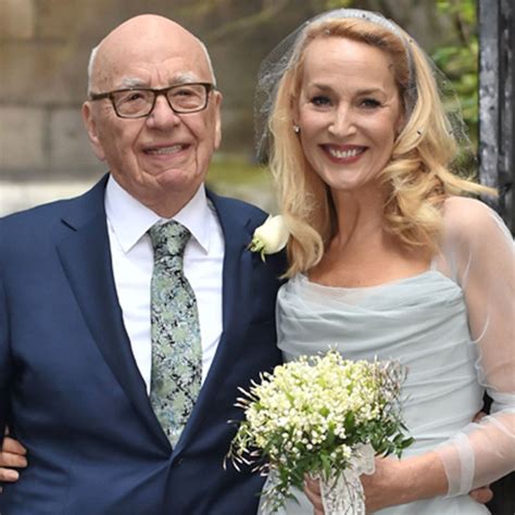 Jerry Hall Marries Rupert Murdoch and Wears Blue Wedding Dress - E! Online