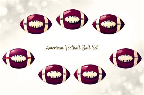 American Football Ball Set Graphic by Creative Expressions · Creative ...