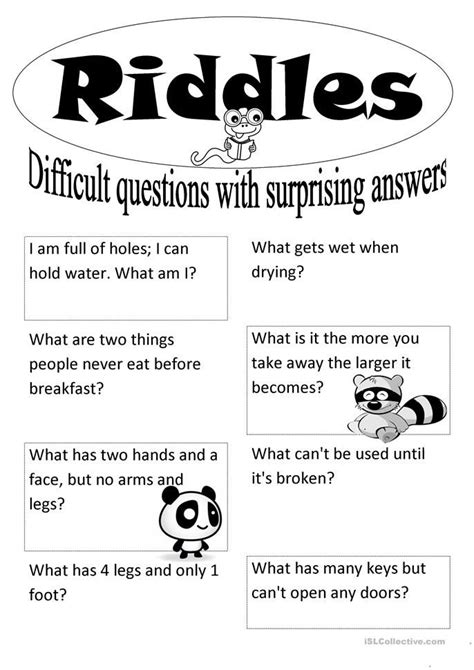 Riddles For Sixth Graders