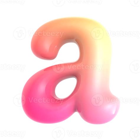 Gradient Letter A Font 3d Rendering 48025968 Png