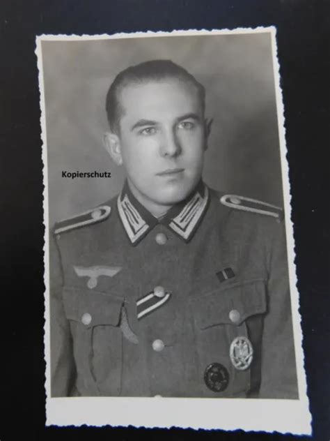 Originales Portraitfoto Soldat Wehrmacht Orden Sch Tzenschnur Wk