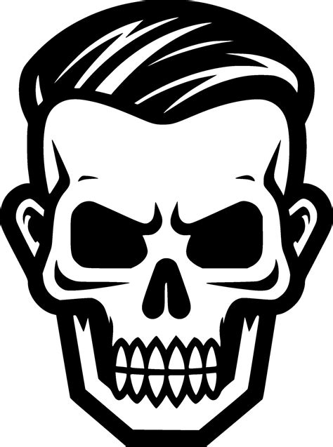 Skull, Black and White Vector illustration 36228921 Vector Art at Vecteezy