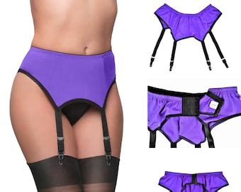 Premier Lingerie 4 Strap Suspender Garter Belt With Lycra Panels