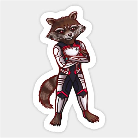 Eg Rocket Rocket Raccoon Sticker Teepublic