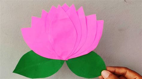 Paper Work Craft Work How To Make Easy Lotus Flower With Paper Origami Flowerhome Decor