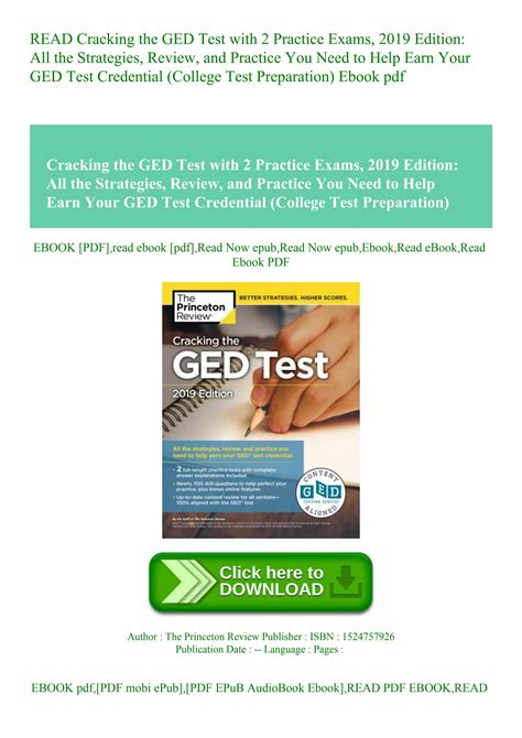 Read Cracking The Ged Test With Practice Exams Edition All The