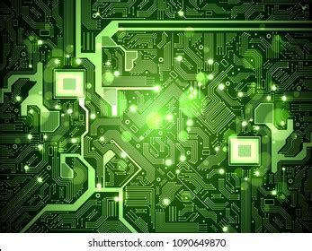 High Tech Electronic Circuit Board Vector Stock Vector Royalty Free