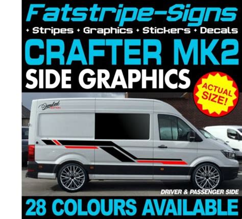 To Fit Vw Crafter Mk2 Mwb Graphics Stickers Decals Stripes Camper Van Motorhome Ebay