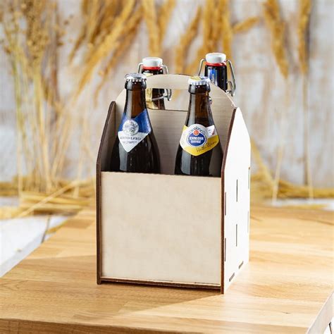 4 Pack Beer Holder SVG Beer Crate SVG Bottle Box Svg Bottle Holder