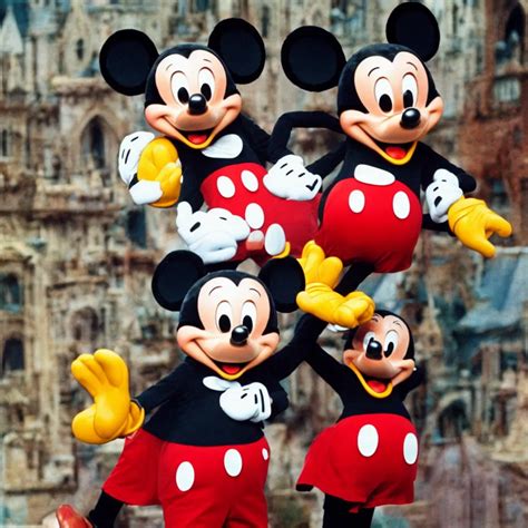 A Photograph Of Mickey Mouse With An Extra Ear Mutated Stable