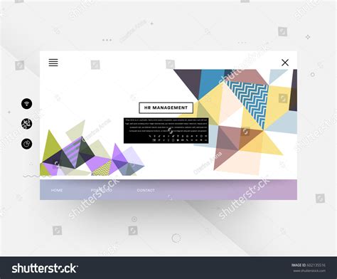 Website Template Geometric Background Vector Illustration Stock Vector ...