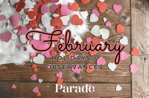 February Holidays 2025: Daily, Weekly, Monthly Observances - Parade