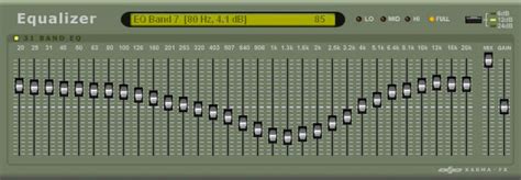 30 Band Equaliser Settings 10db Setting Raudio