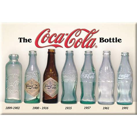 Coca Cola Bottle History Soft Touch Magnet