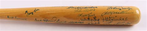 Mlb Hall Of Famers Cooperstown Baseball Bat Signed By With Ted