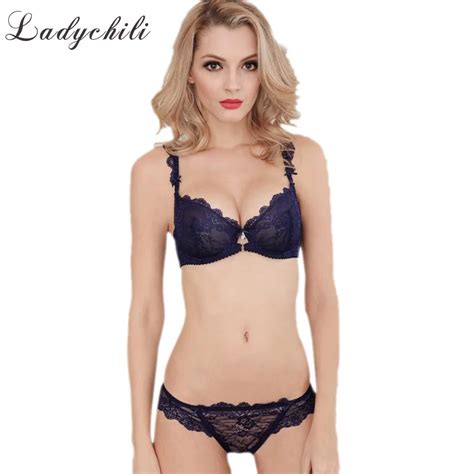 Ladychili Transparent Bra Set Lace Flora Lingerie Temptation Ultra Thin