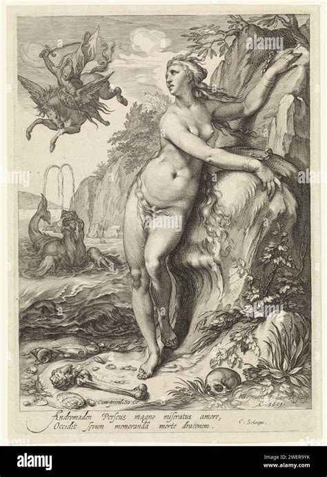 Perseus En Andromeda Jan Saenredam After Hendrick Goltzius