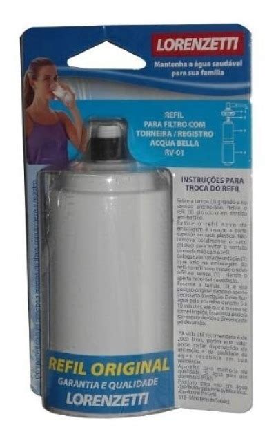 Refil Para Filtro Lorenzetti Acquabella Vitalle Original Parcelamento Sem Juros