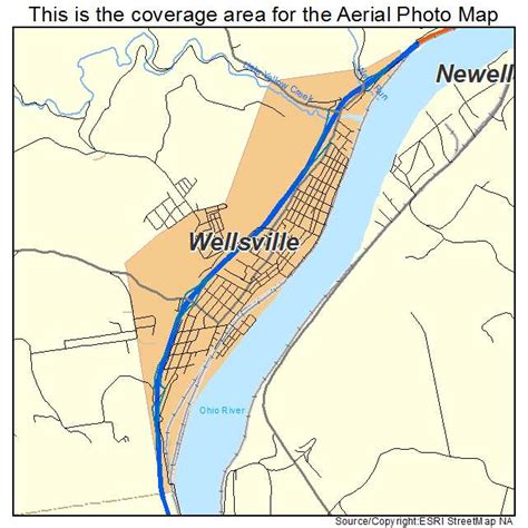 Aerial Photography Map of Wellsville, OH Ohio