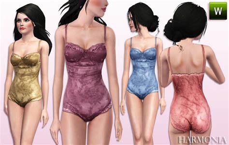 The Sims Resource Lace Effect Bodysuit