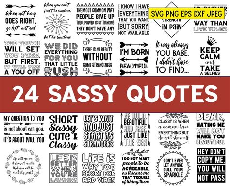 24 Svg Sassy Quotes Inspirational Motivational Funny And Sarcastic