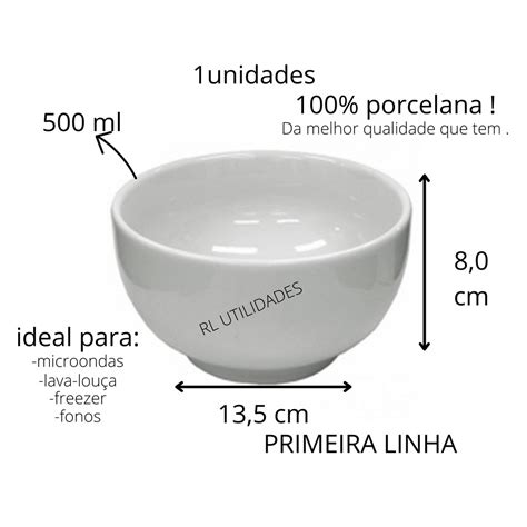 Cumbuca Ml Tigela Bowl Porcelana Branca Linha Japonesa Sopa Caldo