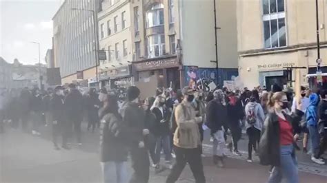 Ten Arrested As Police And Protesters Clash At Kill The Bill Protest In Bristol Lbc