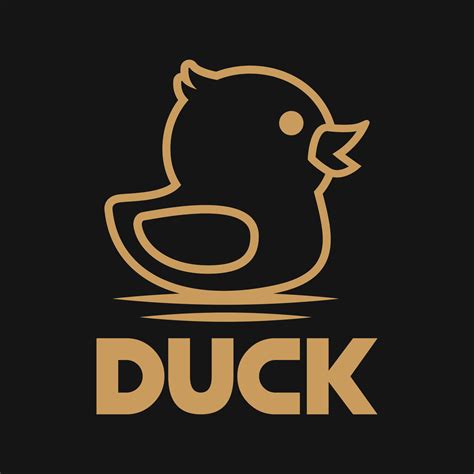 Rubber duck logo flat design logo illustration. vector logo template ...