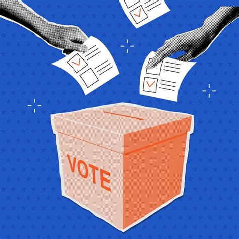 Premium Vector Vote Ballot Box Halftone Collage Group Of People